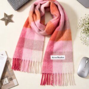 Acne Studios Vibrant Pink and Orange Scarf